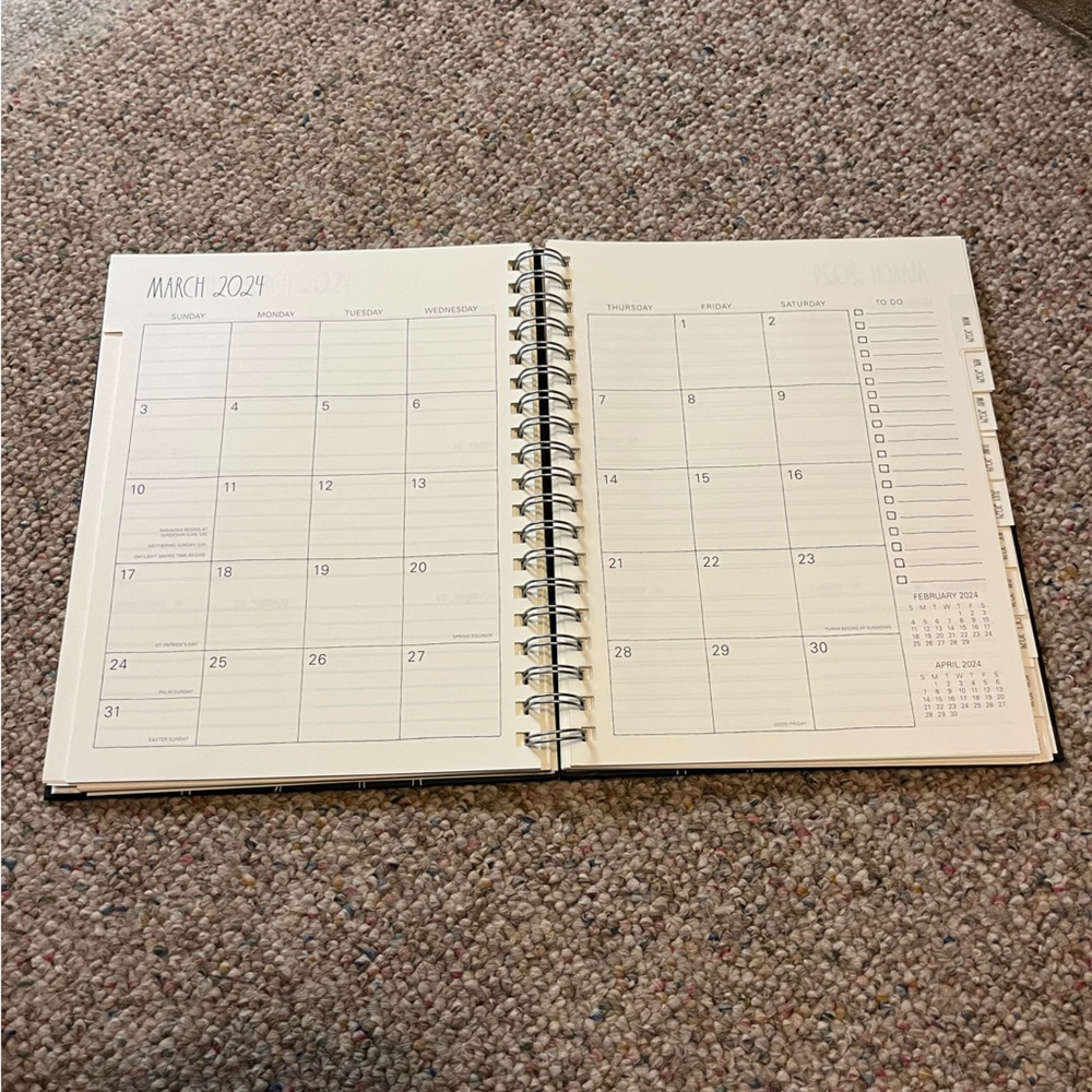 🆕 Rae Dunn HELLO 2024 17 Month Planner Pink - Picture 8 of 13